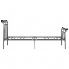 Estructura de cama de metal negro 100x200 cm 3
