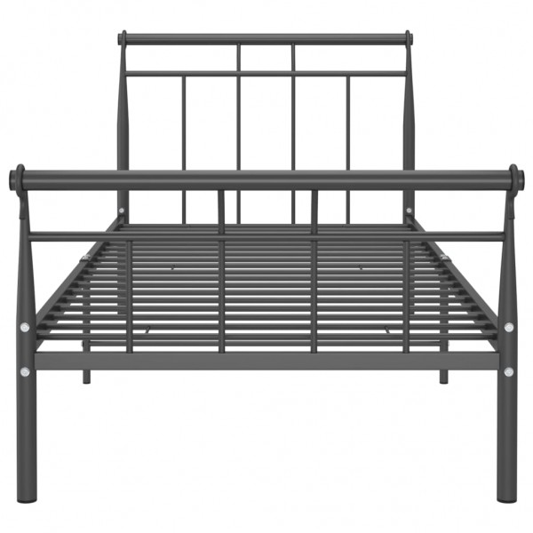 Estructura de cama de metal negro 100x200 cm M 4