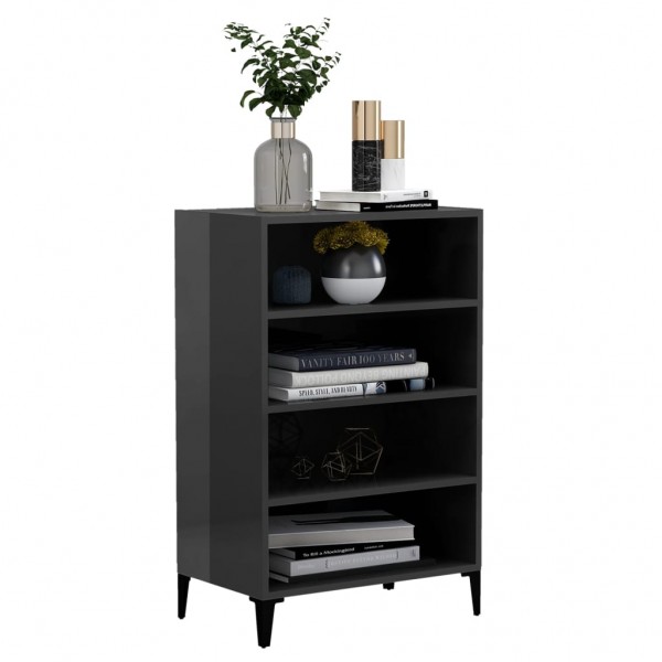 Aparador 57x35x90 cm derivados de madeira cinza brilhante M 3