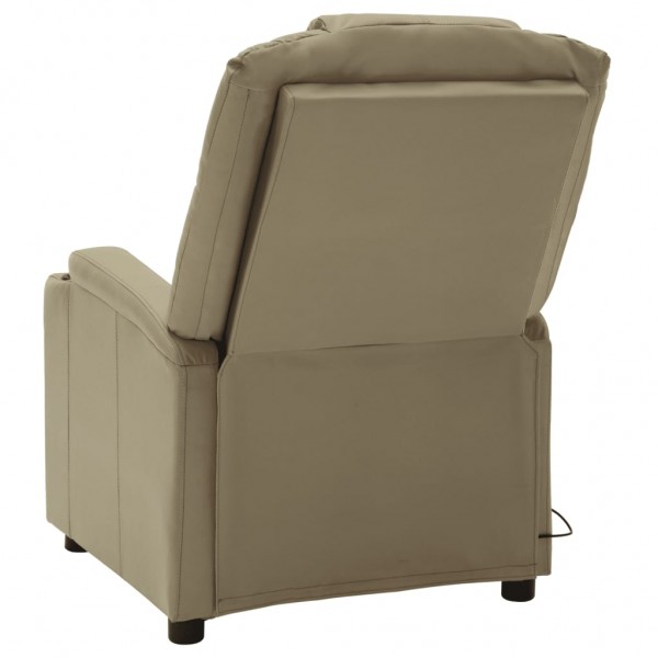 Sillón de masaje eléctrico cuero sintético color capuchino M 4