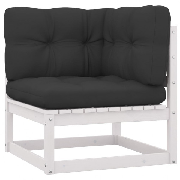 4 pcs conjunto lounge de jardim com almofadões pinho maciço M 3