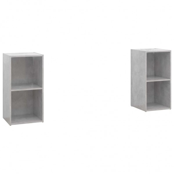 Muebles de salón de pared 2 pzs madera ingeniería gris hormigón M 2