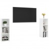 Móveis de TV 2 pcs 107x35x37 cm contraplacado branco 3