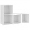 Móveis de TV 2 pcs 72x35x36.5 cm derivados de madeira branco 2