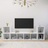 Móveis de TV 4 pcs 72x35x36.5 cm derivados de madeira branco 1