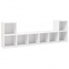 Móveis de TV 4 pcs 72x35x36.5 cm derivados de madeira branco 2