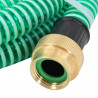 Manguera de succión con conectores de latón PVC verde 29 mm 3 m 4