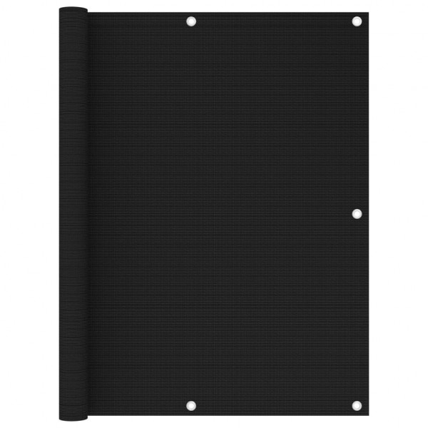 Toldo para balcón HDPE negro 120x500 cm D