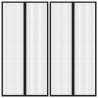 Mosquitera para puerta 2 uds bloque magnético negro 220x100 cm 1
