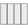 Cortinas de porta anti-insetos magnéticas 2 pcs 220x130cm preto 1