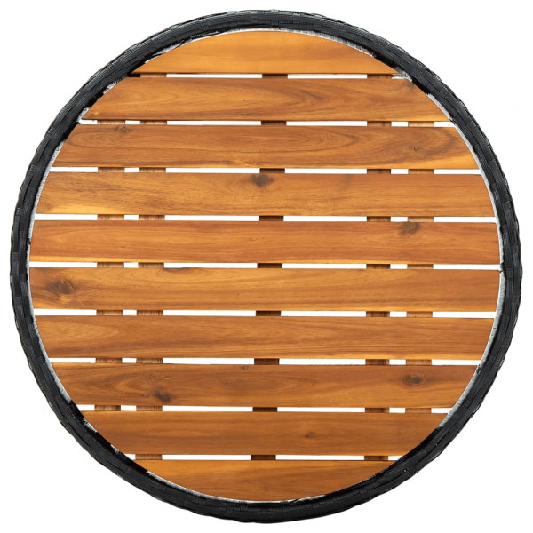 Mesa de centro ratán sintético y madera maciza de acacia 60 cm M 5