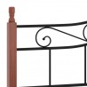 Estructura de cama madera maciza roble metal negro 200x200 cm 5