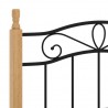 Estructura de cama madera maciza roble metal negro 100x200 cm 5