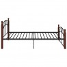 Estructura de cama metal y madera maciza de roble 120x200 cm 4