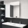 Armario de baño con espejo LED blanco brillante 60x11x80 cm 1