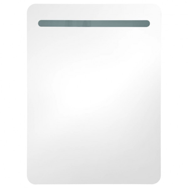 Armario de baño con espejo LED blanco brillante 60x11x80 cm M 4