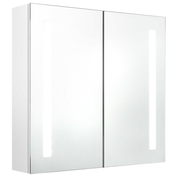Armario de baño con espejo LED blanco brillante 62x14x60 cm M 2