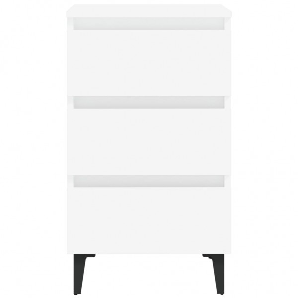 Mesa de cabeceira c/ pernas em metal 40x35x69 cm branco M 4