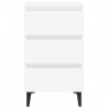 Mesa de cabeceira c/ pernas em metal 40x35x69 cm branco 4