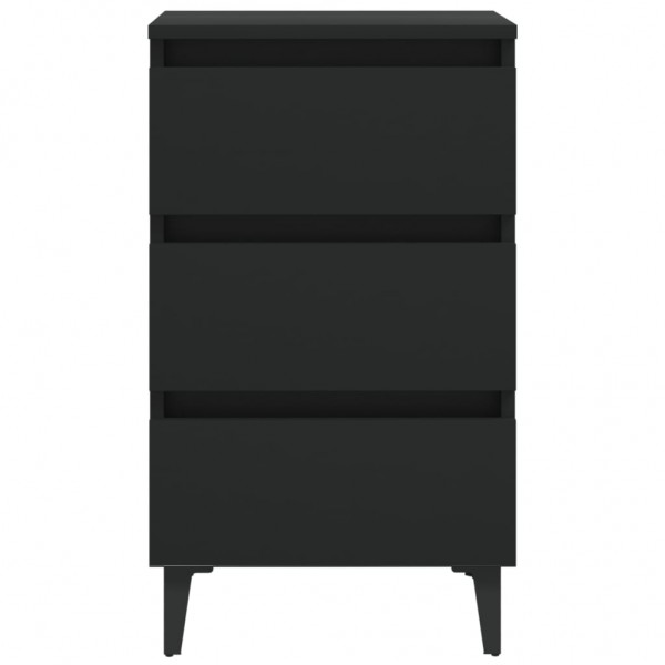 Mesa de cabeceira c/ pernas de metal 40x35x69 cm preto M 4