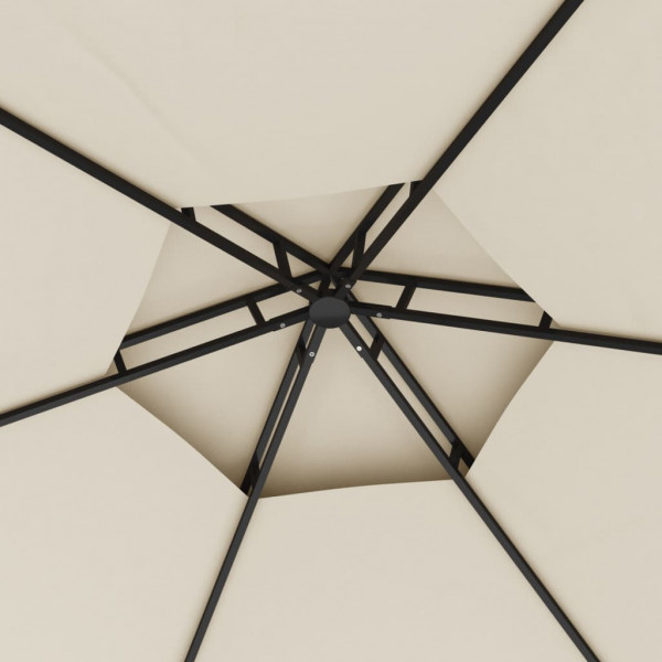 Gazebo com paredes laterais 3.1x2.7 m cor creme M 2