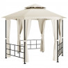 Gazebo com paredes laterais 3.1x2.7 m cor creme 3