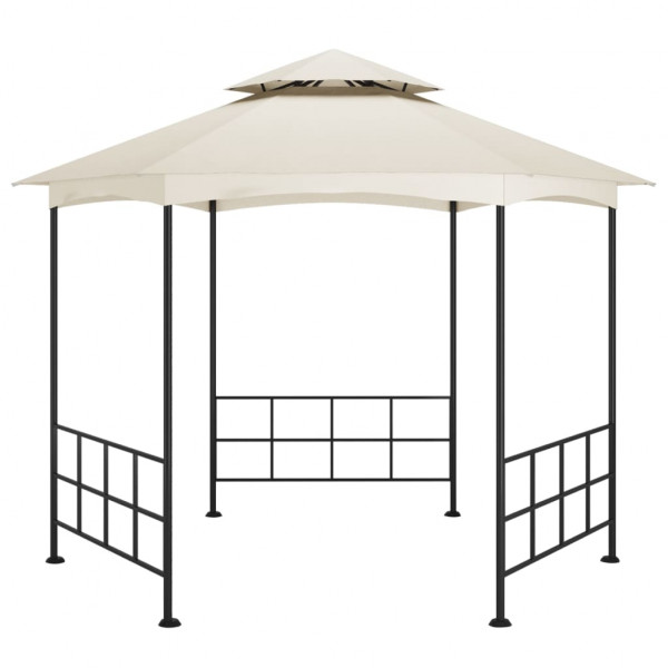 Gazebo com paredes laterais 3.1x2.7 m cor creme M 5