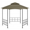 Gazebo com paredes laterais 3.1x2.7 m cinzento-acastanhado 5