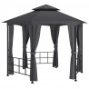 Gazebo com paredes laterais 3.1x2.7 m antracite 3