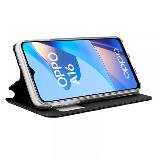 Funda COOL Flip Cover para Oppo A16 / A16s / A54s Liso Negro M 2