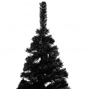 Árbol de Navidad artificial con soporte PVC negro 120 cm H