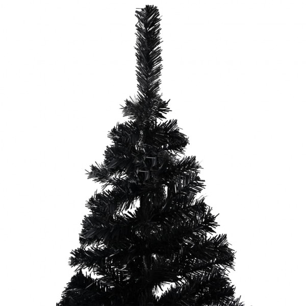 Árvore de Natal artificial com suporte 120 cm PVC preto M 2