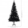 Árvore de Natal artificial com suporte 120 cm PVC preto 5