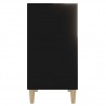 Aparador de madera contrachapada negro 57x35x70 cm 5