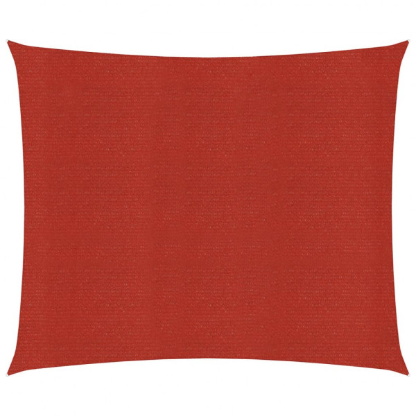 Toldo de vela rojo HDPE 160 g/m² 7x7 m D