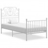 Estructura de cama de metal blanco 90x200 cm 1
