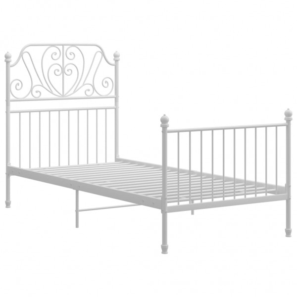 Estrutura de cama metal 90x200 cm branco M 2