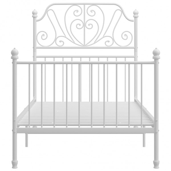 Estructura de cama de metal blanco 90x200 cm M 3