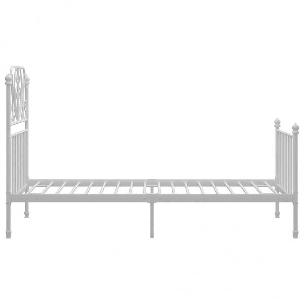 Estructura de cama de metal blanco 90x200 cm M 4