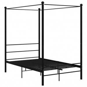 Estrutura de cama com dossel 120x200 cm metal preto H