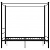 Estrutura de cama com dossel 120x200 cm metal preto 3