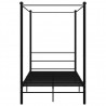 Estrutura de cama com dossel 120x200 cm metal preto 4