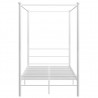 Estrutura de cama com dossel 140x200 cm metal branco 4