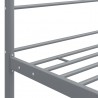 Estructura de cama con dosel metal gris 140x200 cm 5