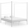 Estrutura de cama dossel 160x200 cm metal branco 1