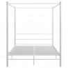 Estrutura de cama dossel 160x200 cm metal branco 4