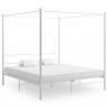 Estructura de cama con dosel metal blanco 180x200 cm 1