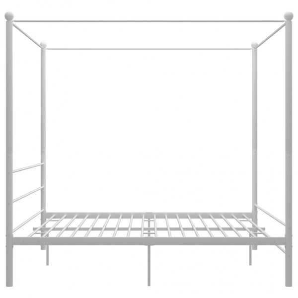 Estructura de cama con dosel metal blanco 200x200 cm M 3