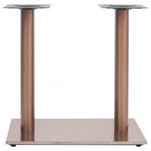 Perna para mesa de bistrô 70x40x72 cm aço inoxidável cor bronze H