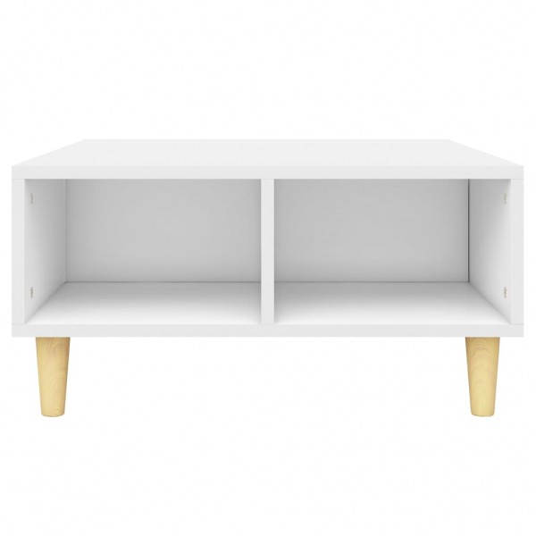Mesa de centro madera contrachapada blanco 60x60x30 cm M 4